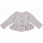 Soft Lilac Knit Needle Out Cardigan Baby